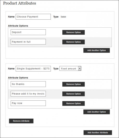 ttg cart product attributes