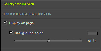 TTG page grid area background control